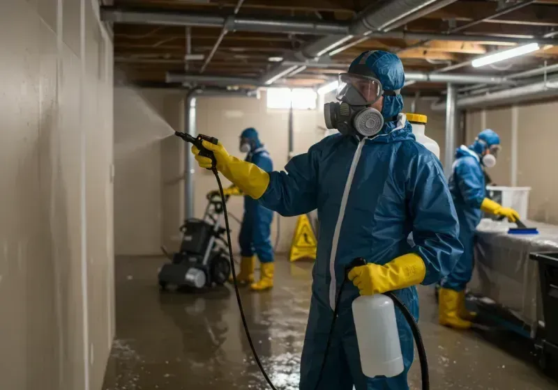 Basement Sanitization and Antimicrobial Treatment process in Rockledge, PA